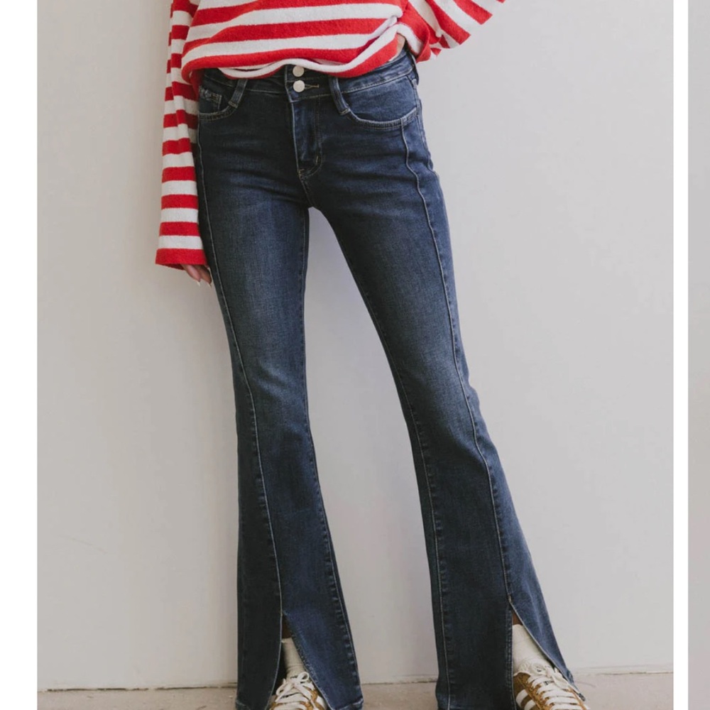 Women's Blue Flared Jeans Lovervet Bohme